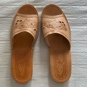 Hand made leather slippers New